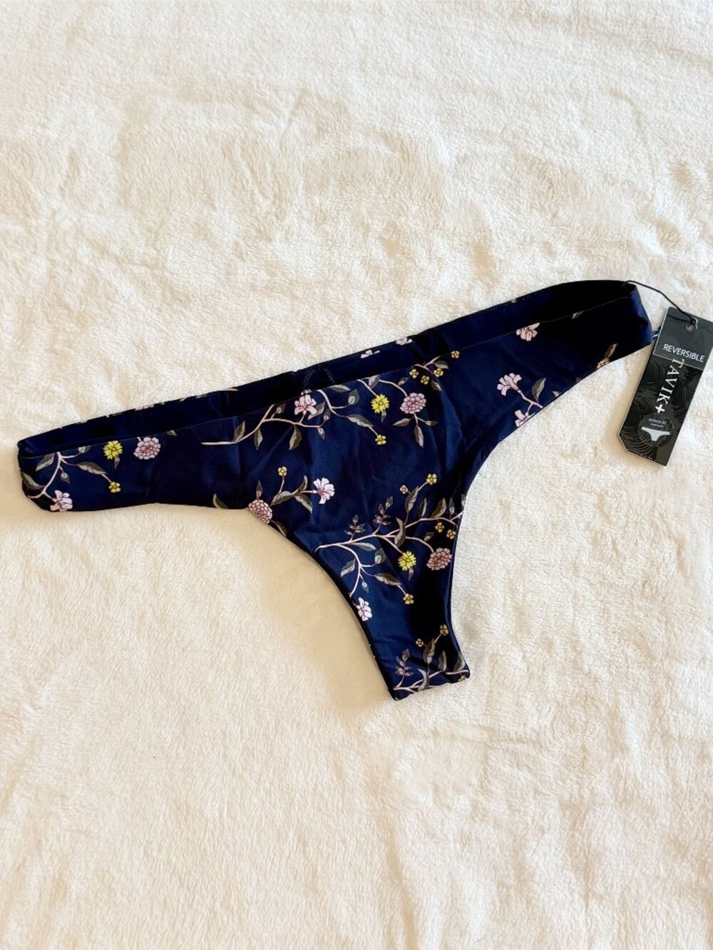 NWT Tavik Ali Mini Swim Bottom in Evening Blue Garden Floral - Size: Medium